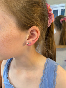 Ear lobes with needle