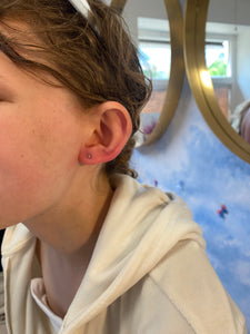 Earlobes with needle