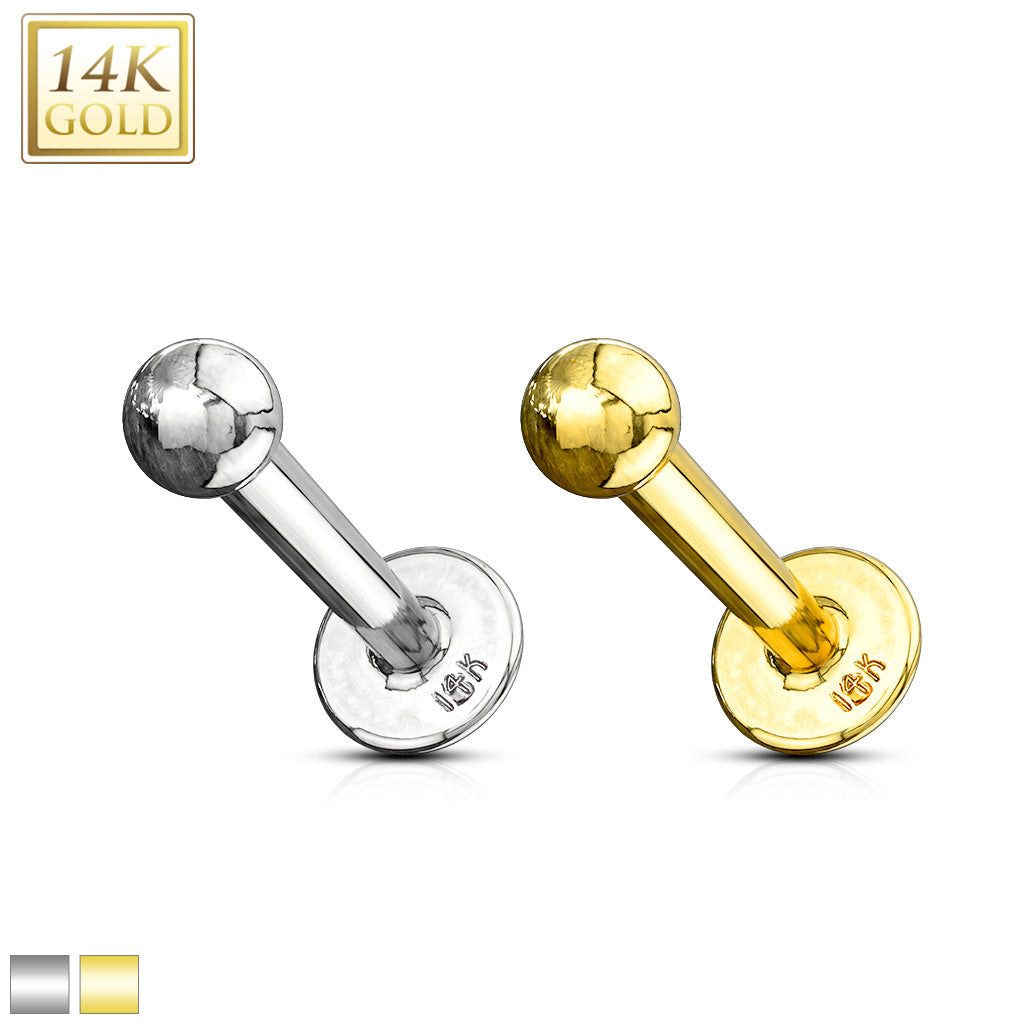 labret 14 k gold