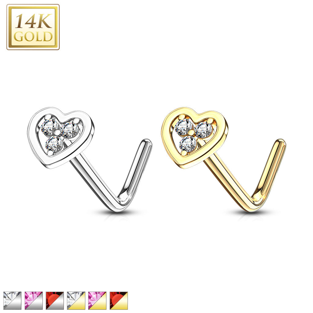 14k nose stud