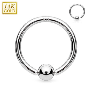 14k gold hoop  1.2mm