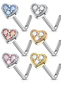 nose stud heart