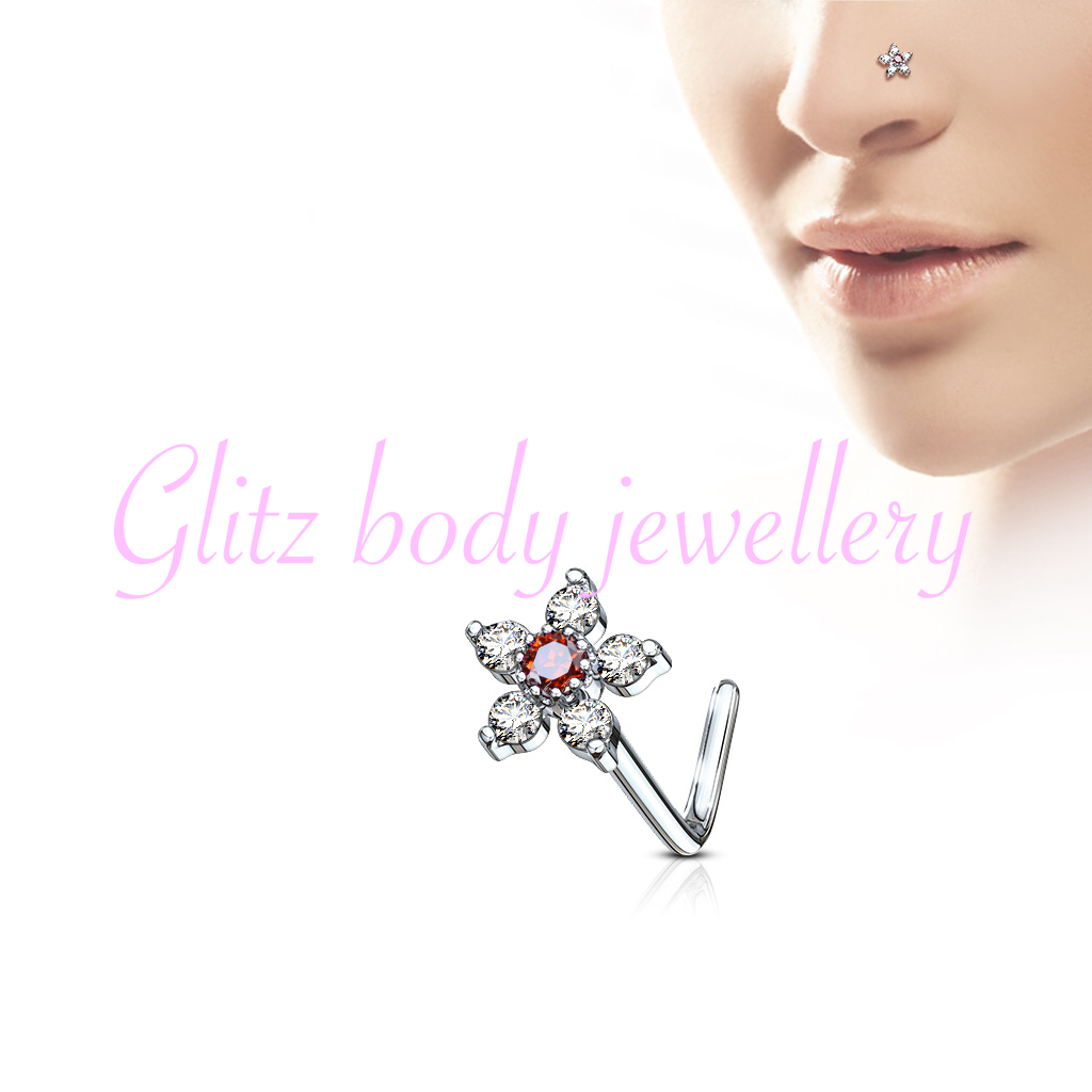 Flower nose stud