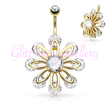 Load image into Gallery viewer, Large flower belly bar beautiful
