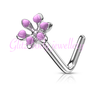 Flower nose stud