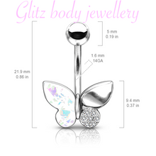 Load image into Gallery viewer, Belly bar butterfly
