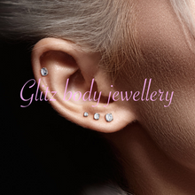 Load image into Gallery viewer, Bling labret stud tragus:diath any 1.2piercing
