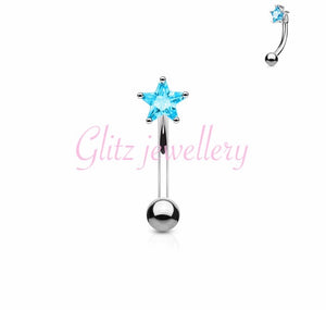 Star barbell for cartilage