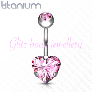 Titanium piercing heart