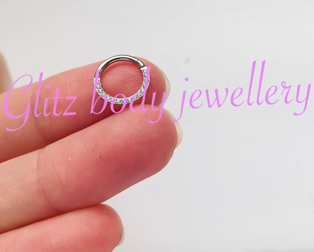 Pre packed piercing titanium Hoop crystal stunning! So dainty