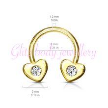 Load image into Gallery viewer, 1.2x8mm hoop for tragus/diath
