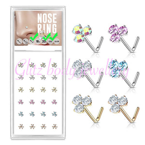 Clover nose stud or small flower