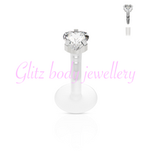Load image into Gallery viewer, Hear plastic labret

