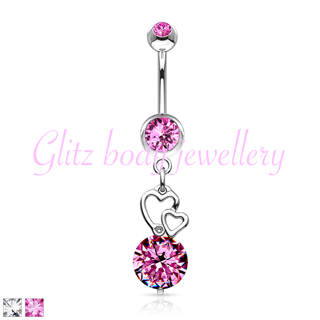 Belly bar heart