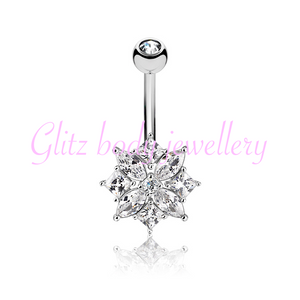 Belly bar cluster 10mm