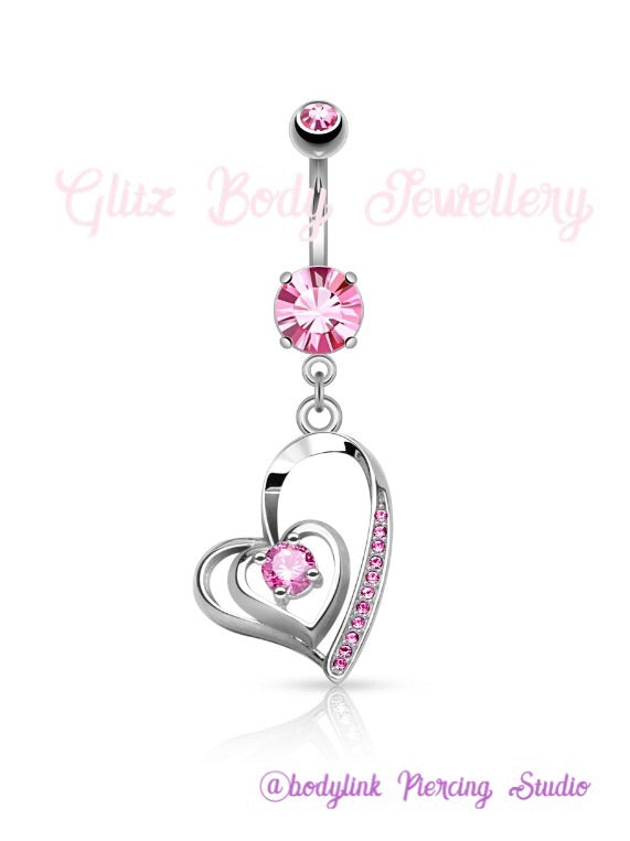 Belly bar heart