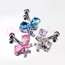 Load image into Gallery viewer, Butterfly belly bars 10mm
