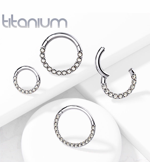 Pre packed titanium glitz hoop
