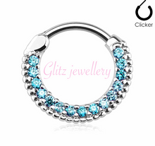 Load image into Gallery viewer, Hoop crystal cartilage
