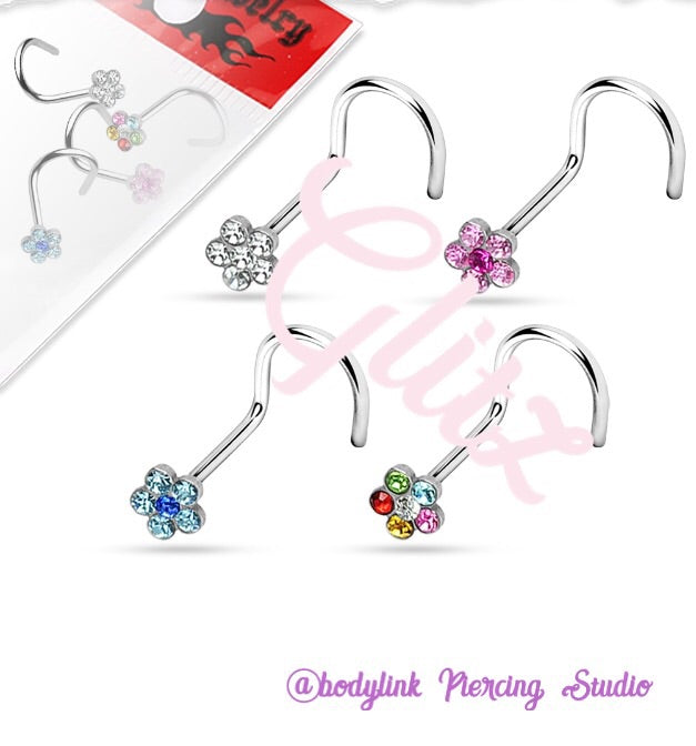 Flower nose stud