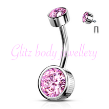 Load image into Gallery viewer, 10mm Surgical steel belly bar
