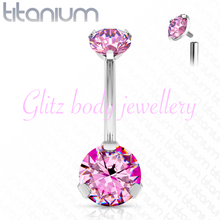 Load image into Gallery viewer, Titanium belly bar
