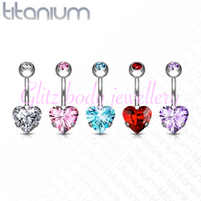 Load image into Gallery viewer, Titanium piercing heart
