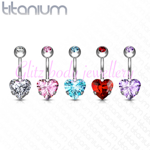 Titanium piercing heart