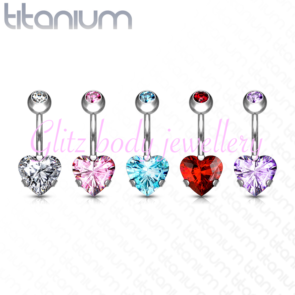 Titanium piercing heart