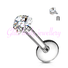 Load image into Gallery viewer, Heart labret 1.2x8 mm
