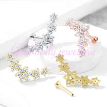 Load image into Gallery viewer, Tragus diath top ear cartilage labret barbell
