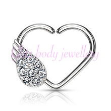 Load image into Gallery viewer, Heart wing hoop
