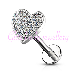 Heart labret 1.2x8mm