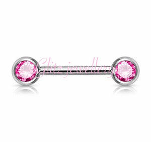 of Forward facing gem Nipple bar