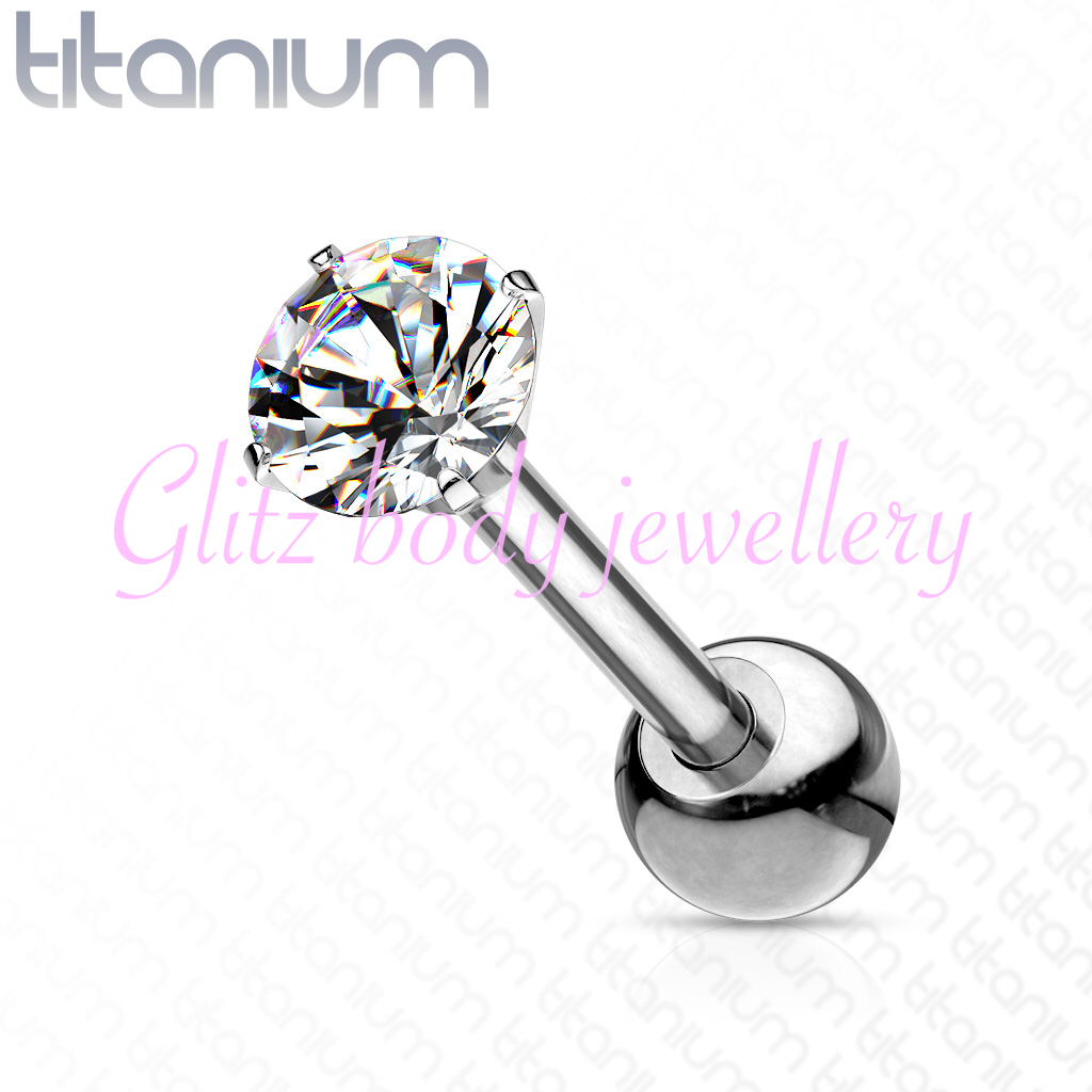 Barbell fits all 1.2 x8piercings top ear /tragus