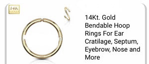 Gold hoop 14k