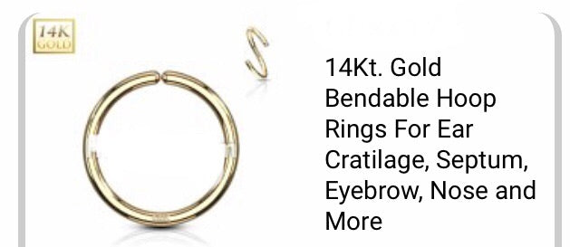 Gold hoop 14k