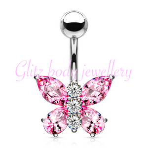 Stunning butterfly belly bar