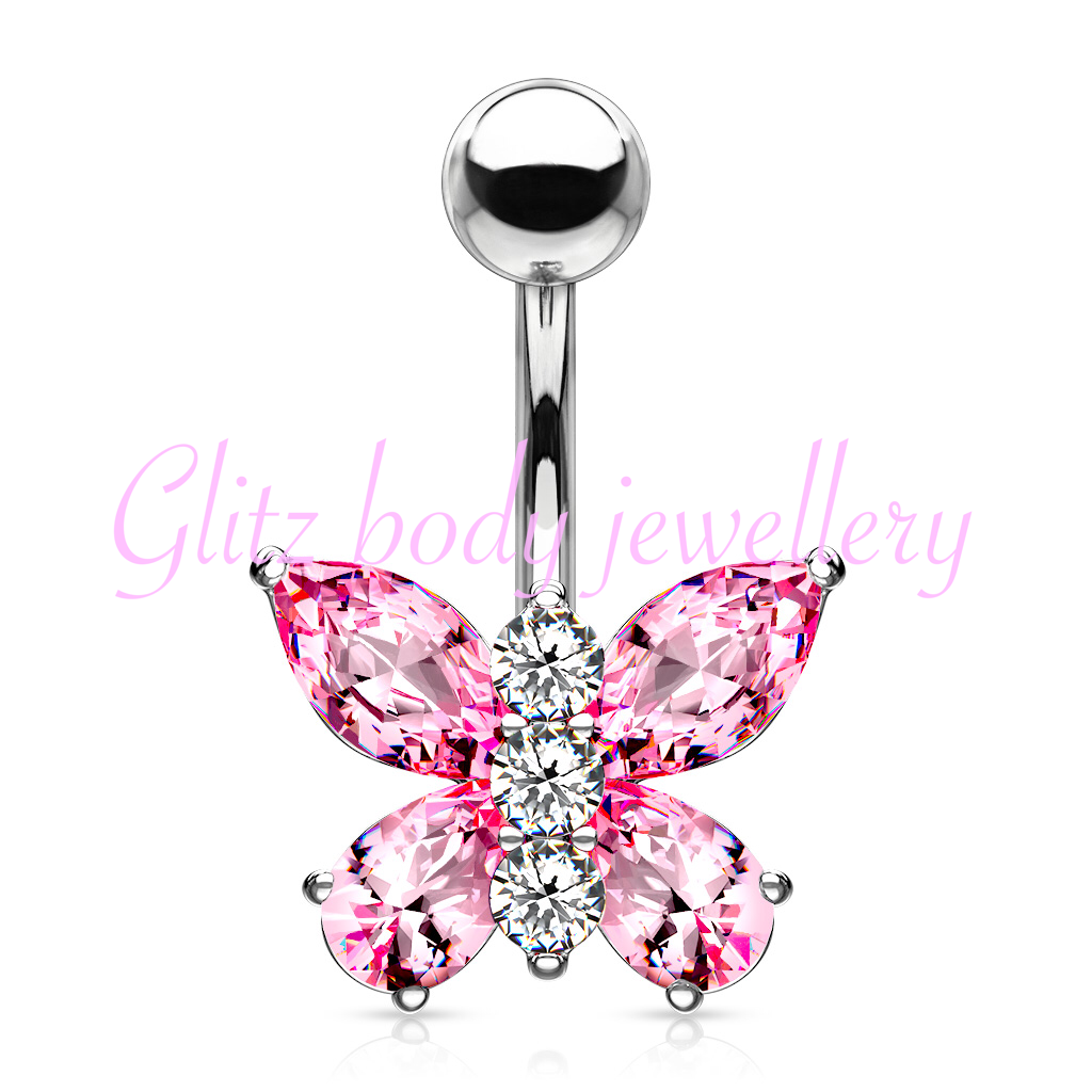 Stunning butterfly belly bar