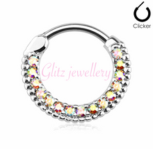 Load image into Gallery viewer, Hoop crystal cartilage
