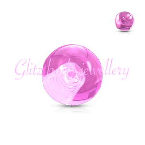 Pink plastic ball