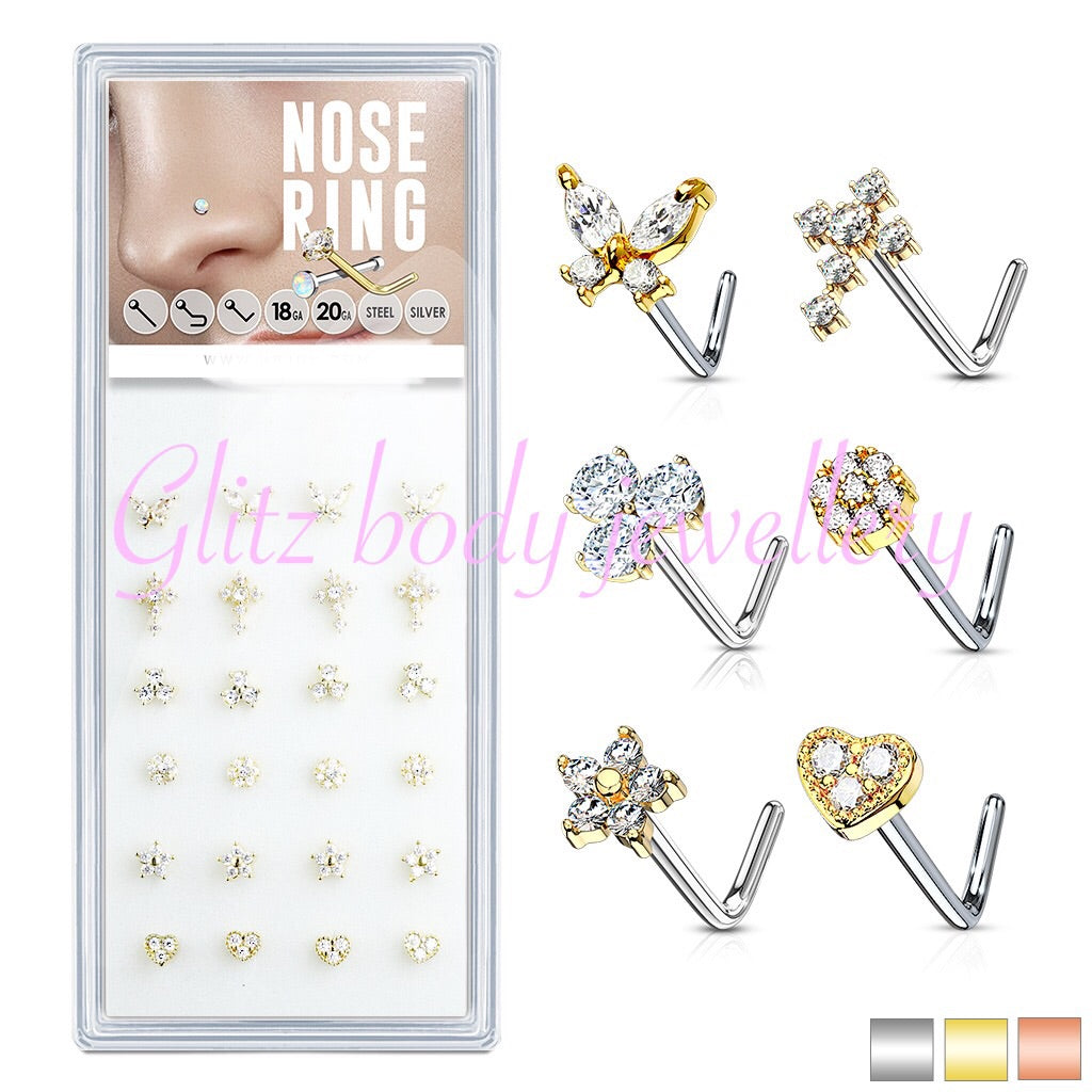 Nose stud gold colour