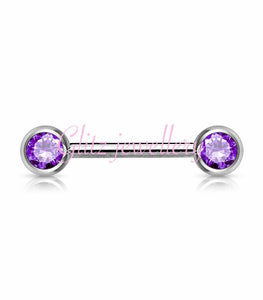 of Forward facing gem Nipple bar