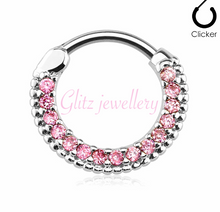Load image into Gallery viewer, Hoop crystal cartilage
