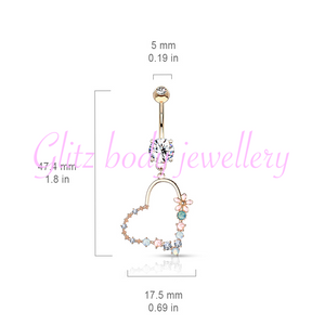 Beautiful heat flower belly bars