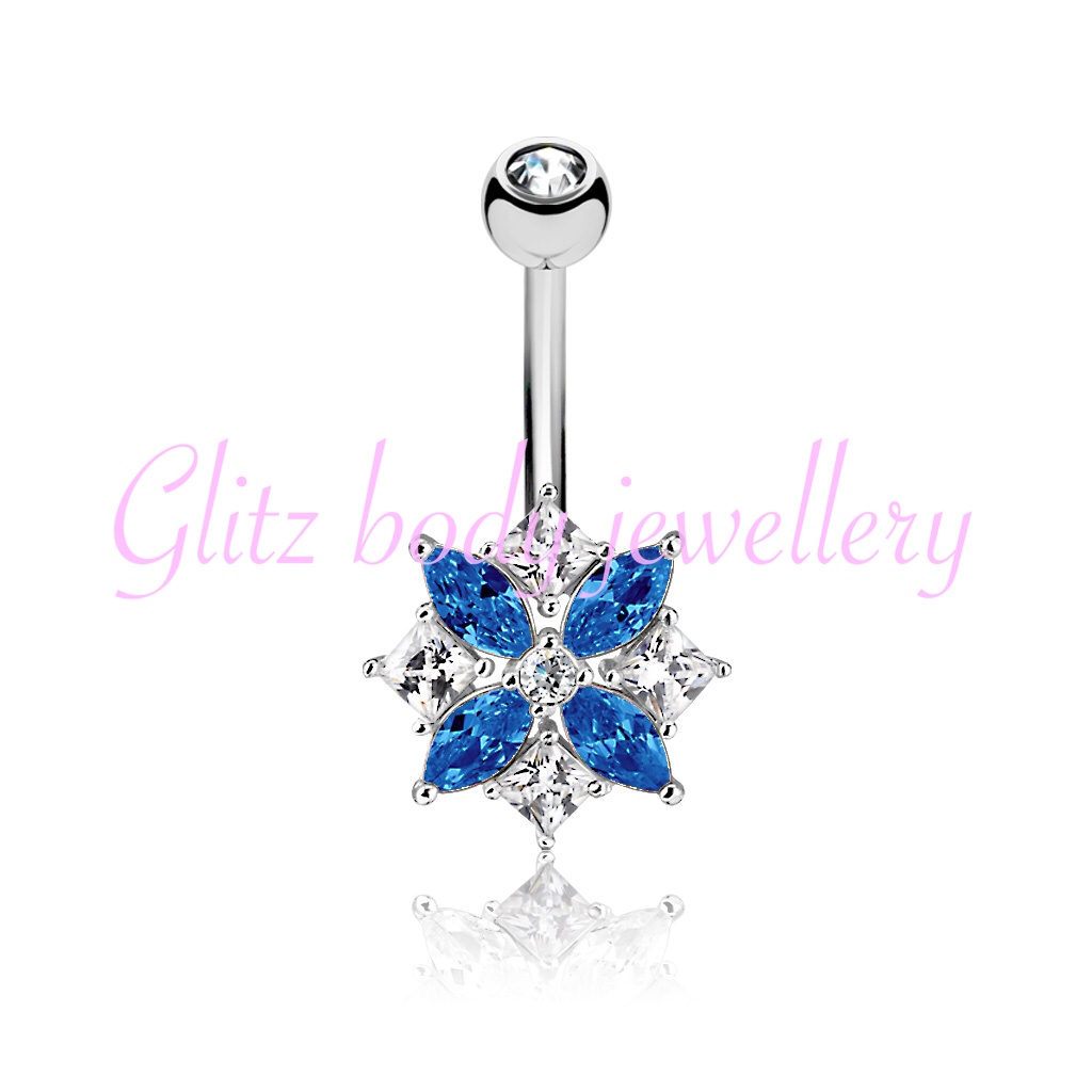 Belly bar cluster 10mm