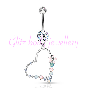 Beautiful heat flower belly bars