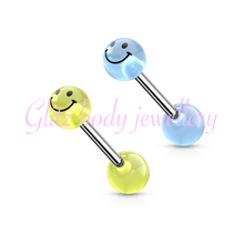 Load image into Gallery viewer, Glow in the dar tongue or nipple bar
