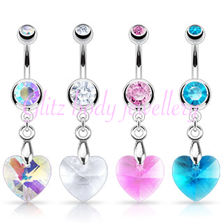 Heart drop belly bar