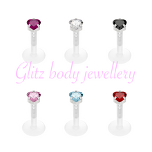 Load image into Gallery viewer, Hear plastic labret
